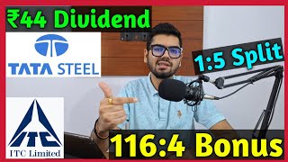 ITC Ltd Latest 🚨 Tata Steel • Stocks Declared High Dividend Bonus amp Split With Ex Dates [upl. by Aelrac]