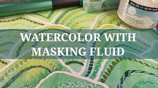 WOW ABSTRACT WATERCOLOR FOR BEGINNERS using MIXED MEDIA and MASKING FLUID [upl. by Inaffit48]