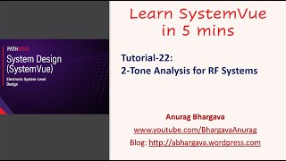 Tutorial22 2Tone Analysis of RF Systems [upl. by Neelhtakyram]