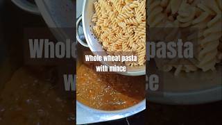 Whole wheat pasta with mince recipe food cooking pasta [upl. by Ocinemod]