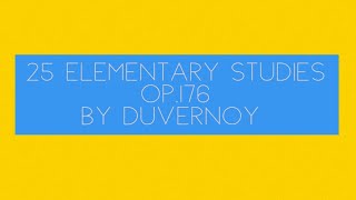 25 Elementary Studies Op176 by Duvernoy [upl. by Dorice908]