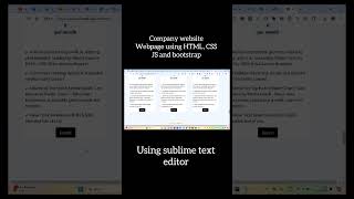 Businesscompany Website Design Using HTMLCSS JS [upl. by Melgar95]