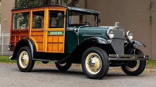 The 1930 Ford Model A Woody Wagon  classic American vehicle [upl. by Nocam]