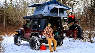 Winter Camping With Roof Top Tent  Part 1 [upl. by Eillil]