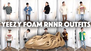 10 Easy Ways to Wear the Yeezy Foam Runner  Outfit Ideas [upl. by Nosnirb]