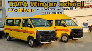 tata winger school van 18driver seating capacity new FASFPS fire safety system 100hp engine tata [upl. by Mark870]