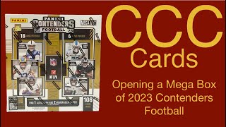 Opening a Mega Box of 2023 Contenders Football [upl. by Alleynad]