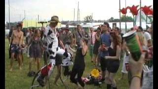 Glastonbury 2009 quotThe Mad Cowsquot opening number at the greenpeace interstage by the madcows [upl. by Enivid]