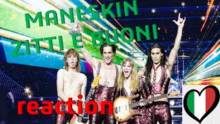 reaction EUROVISION w LUKAS quot MANESKIN  ZITTI E BUONI quot Eurovision 2021 Winner Italy [upl. by Acisej147]