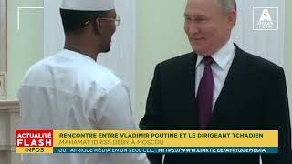 RENCONTRE ENTRE VLADIMIR POUTINE ET LE DIRIGEANT TCHADIEN MAHAMAT IDRISS DÉBY À MOSCOU [upl. by Ajram]