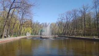 Saint Petersburg Russia Fountain Sun Peterhof Petrodvortsovy district Lower Park  MuseumRe [upl. by Hebert]