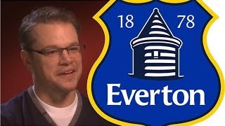 Matt Damon says hell try being an Everton football supporter [upl. by Yvad]