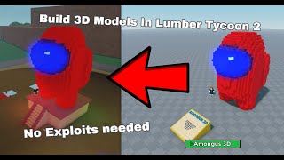 Build 2D3D Pixel Art Models in Lumber Tycoon 2 with new Build Guide Tutorial [upl. by Urbannai]