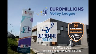 Waremme Volley vs Caruur Volley Gent Euromillions Volley League 202122  23012022 [upl. by Skardol]