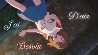 Nightcore AMV  Besoin dair  LouMusiqueOfficiel LYRICS [upl. by Pohsib]