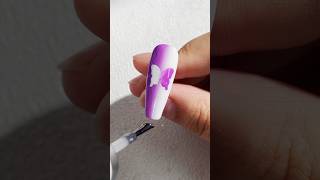 💜Purple Ombré butterfly nails🦋Follow along nails nailart diynails nailathome [upl. by Ekle]