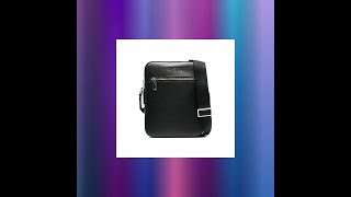 Baldinini Trend Black Leather Messenger Bag [upl. by Enilegna133]