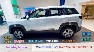 maruti brezza 2024 new model tamil  Vxi Petrol MT Variant  Explain design Engine amp Safety futures [upl. by Atiuqet]