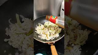 Stir fry Cauliflower with minced pork  and green beans cauliflowerrecipe cookingvideo [upl. by Eirellav]