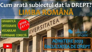 Subiectul dat la DREPT UniBuc 2023 cu explicații  p r i m a p a r t e [upl. by Idalia186]