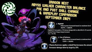 Abyss Walker Pre amp Post Character Balancing Comparison Gameplay amp Skill Change September 2024 [upl. by Ailet]