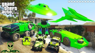 GTA 5  Stealing SECRET ALIEN Cars With Franklin  Real Life Cars 47 [upl. by Eicram]