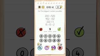 Level 42\brain test \get the biggest number possible [upl. by Eeliak]