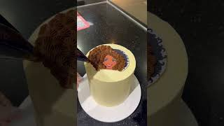 The Curly Hair Cake cake cakedecorating yummy [upl. by Eidoc828]