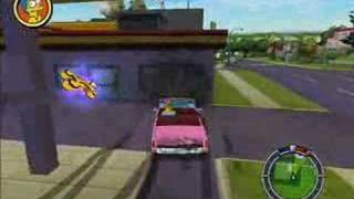 The Simpsons Hit amp Run Destroying A Car Without It Exploding [upl. by Lamrej]