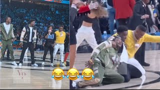 BOOSIE DC YOUNGFLY AND DESIBANKS CUT UP AT THE ATLANTA HAWKS GAME AGAINST THE LAKERS dcyoungfly [upl. by Esir]