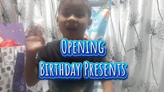 Vince Opening Birthday Presents  Calgary Alberta Canada 🇨🇦 [upl. by Ahsenod]