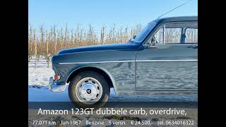 Volvo Amazon 123GT dubbele carb overdrive slaapbeslag [upl. by Ranger]