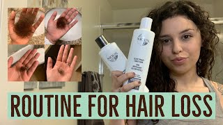 TELOGEN EFFLUVIUM HAIR ROUTINE nioxin review [upl. by Doreg]