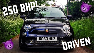 250 BHP Abarth 500 Acceleration First Drive ReactionTurbo Flutter Sound [upl. by Levan]