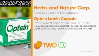 Optein Lutein Capsule Radio Ad Q4 20242025 30s [upl. by Aleydis]