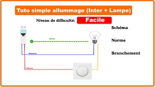 Comment câbler un simple allumage interrupteur  lampe [upl. by Ewen]