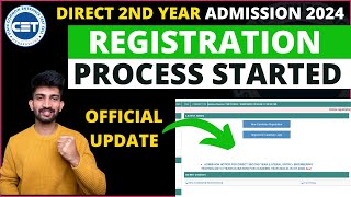 Direct 2nd Year Registration Process Started  DSE Registration Process 2024 [upl. by Nagle]