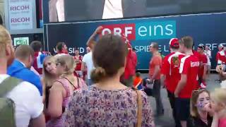 Public Viewing in Wien Island gegen Österreich  Österreich Fans [upl. by Sadnak]