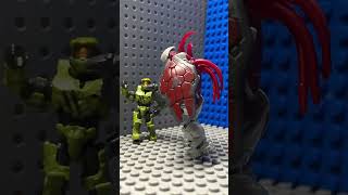 Master Chief fighting an alien lego masterchief alien legostopmotion megacontrux [upl. by Leasim471]