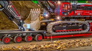 RC Truck Excavator transport Stunning RC ACTION [upl. by Bywaters]