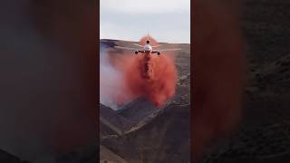 🔥 DC10 Fire Bomber in Action Incredible Retardant Drop Saves the Day Aviation FireFighting [upl. by Annaed]