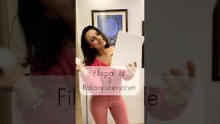 Filografi ile 3 rakamı yapıyorum 🙏🏻 shortvideo filografi three 3 diy numerology pink pembe [upl. by Hizar]