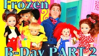 Frozen Anna Birthday Party Part 2 Barbie SpongeBob Trick or Treat [upl. by Vasquez]