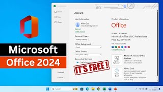 Download Install and Activate Microsoft Office 2024 for FREE Preview Version [upl. by Neras306]