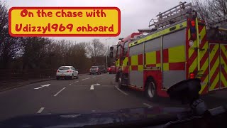 Chasing a UK Fire Truck with Udizzy1969 onboard [upl. by Anelaj]