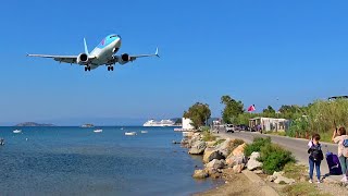 Boeing 737 MAX  Skiathos landing amp take off [upl. by Jacobine]