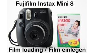 Tutorial  Film einlegen und Inbetriebnahme  Fujifilm Instax Mini 8 [upl. by Necyla]