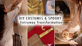 DIYing our costumes amp spooky entryway decor transformation [upl. by Biondo]