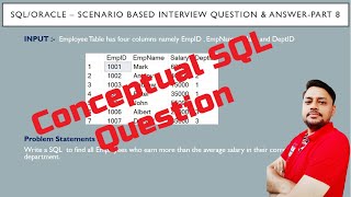 SQL Interview Questions and answers Part 8  SQL Scenario based Interview Question and Answer [upl. by Ev]