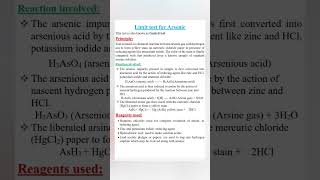 limit test for arsenic [upl. by Troxell]